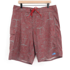 The North Face Men's Board Shorts Swim Trunks Nautical Anchor Print Sz 38